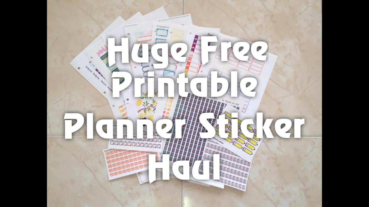 Free Printable Planner Sticker Haul || Courtney Plans