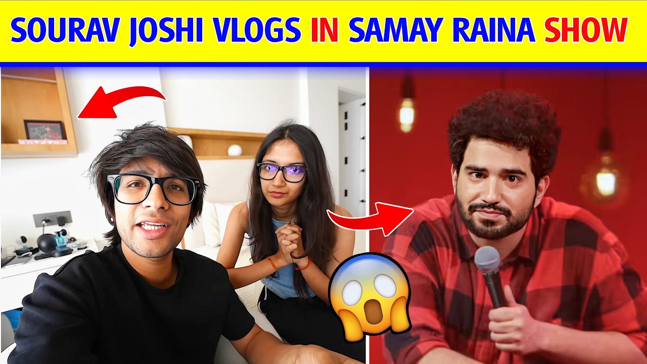 😮Sourav joshi vlogs in samay raina indias got latent show ? |sourav joshi video | sourav joshi new