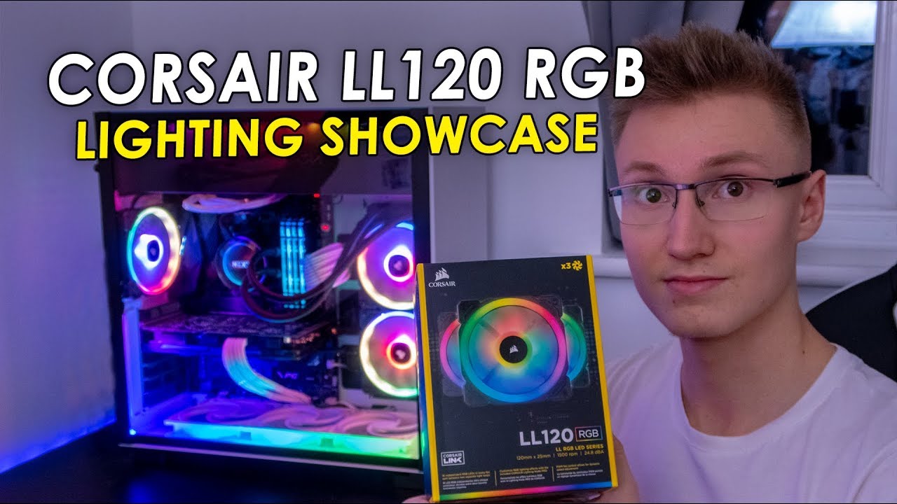 Corsair LL120 RGB Lighting Showcase + Thermal Performance (Before & After)