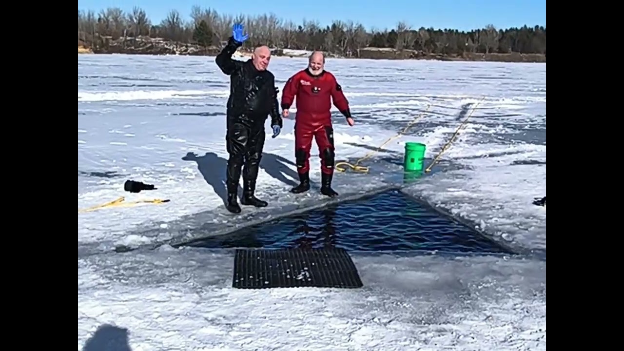 Ice Diving at Wazee Jan 31, 2026, the set up.