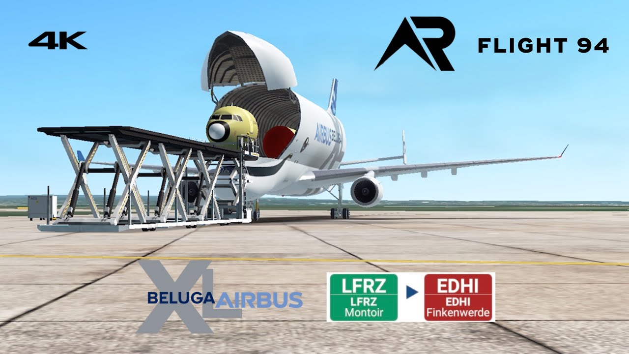 Airbus Beluga XL carrying A320 Family Fuselage | RFS Real Flight Simulator Flight 94 - IN 4K