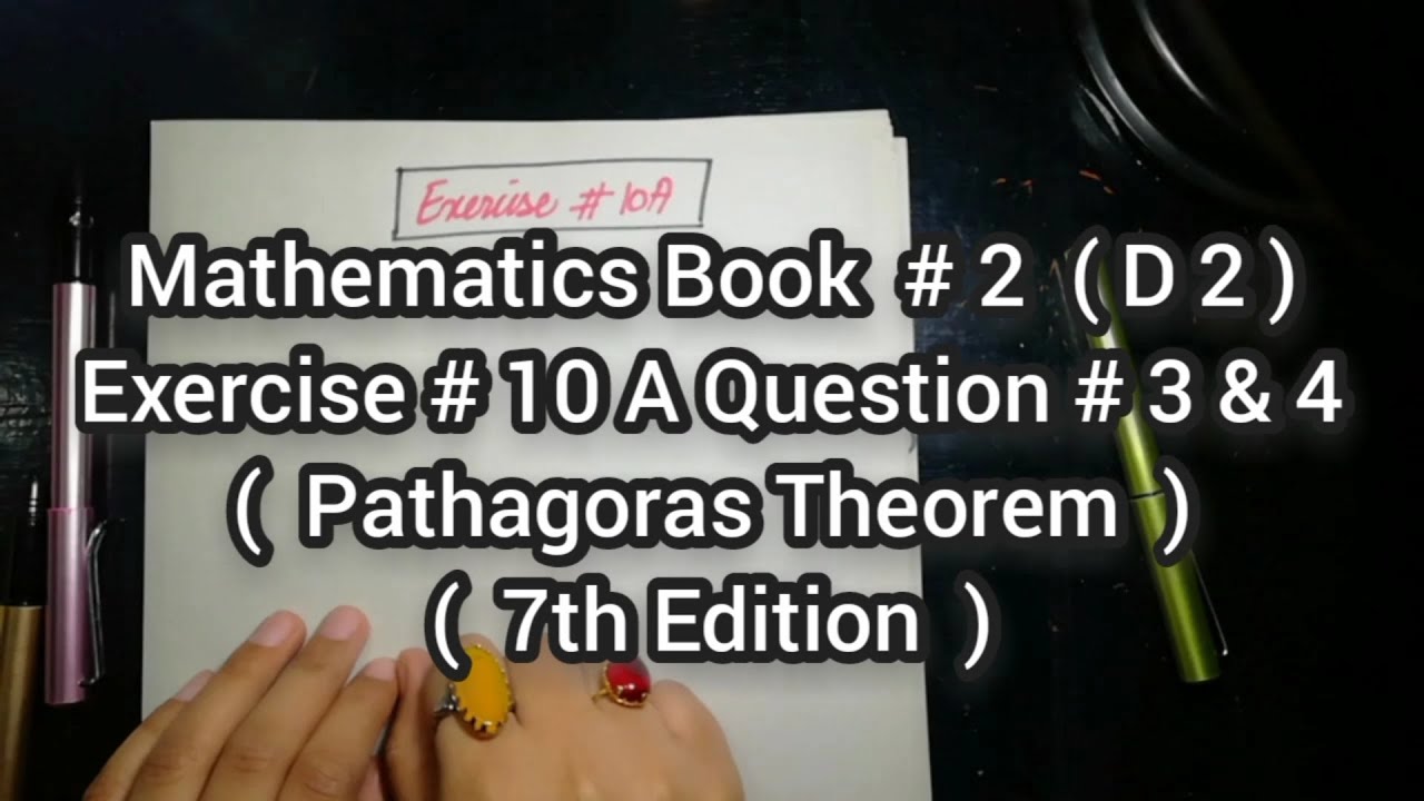 Mathematics Book 2 (D2) |  New syllabus | 7th Edition | Exercise # 10 A | Q # 3 & 4 | in Urdu\Hindi