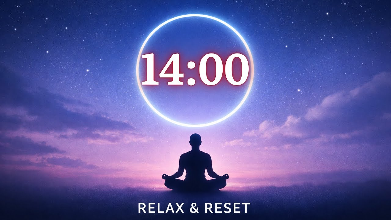 14 Minutes Relaxing Music Timer ⏳ | Focus, Study, Meditation & Deep Work