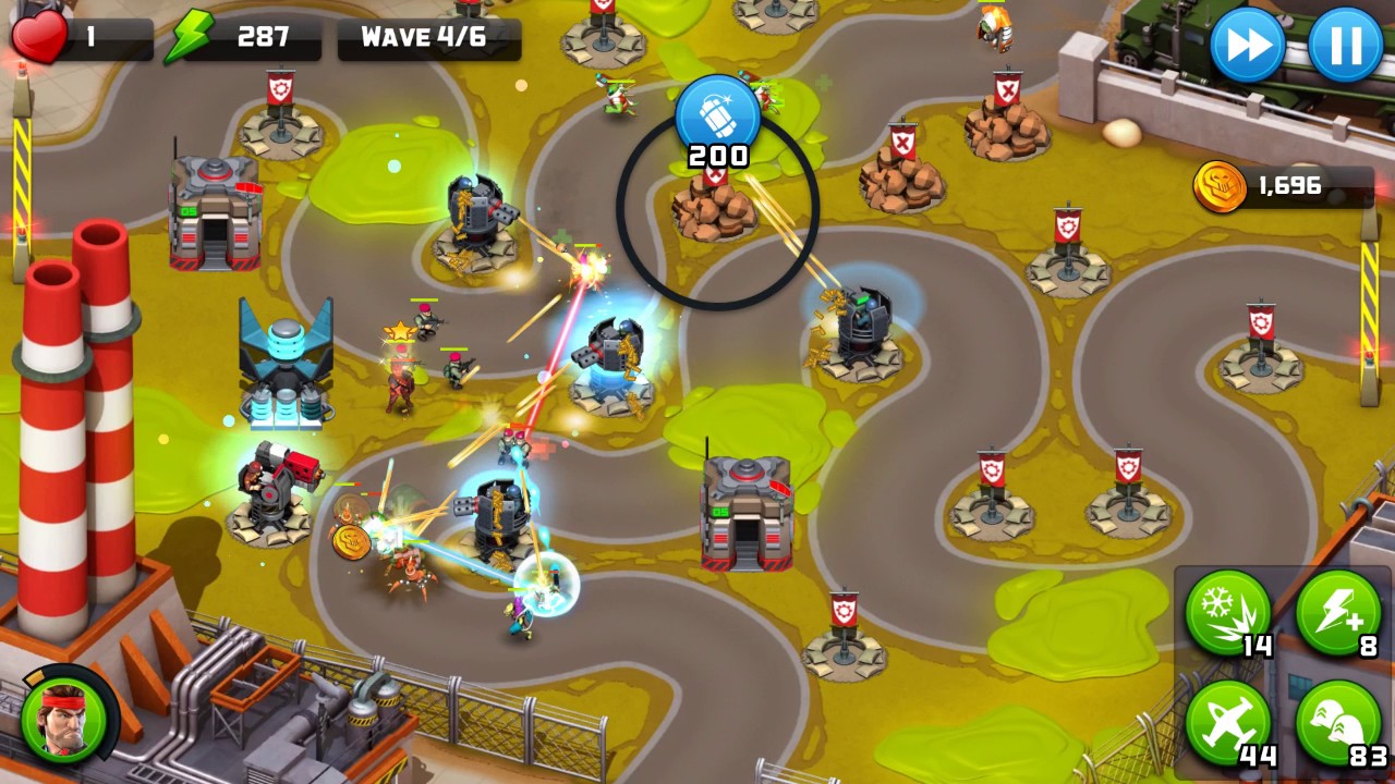 Alien Creeps TD - Level 45-Toxic Trail - Veteran