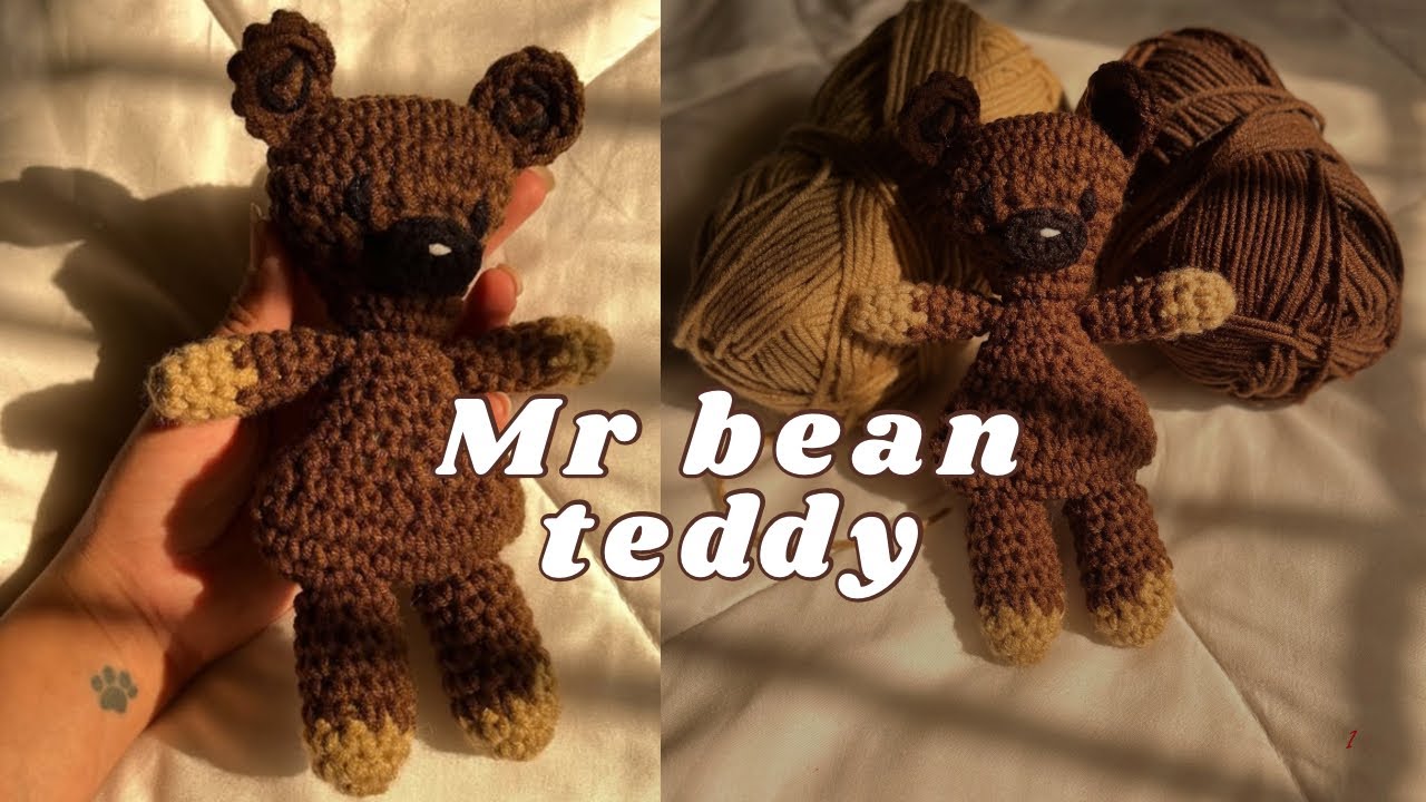Mr bean Teddy tutorial ( beginner friendly ) keychain/ plushie 🤎