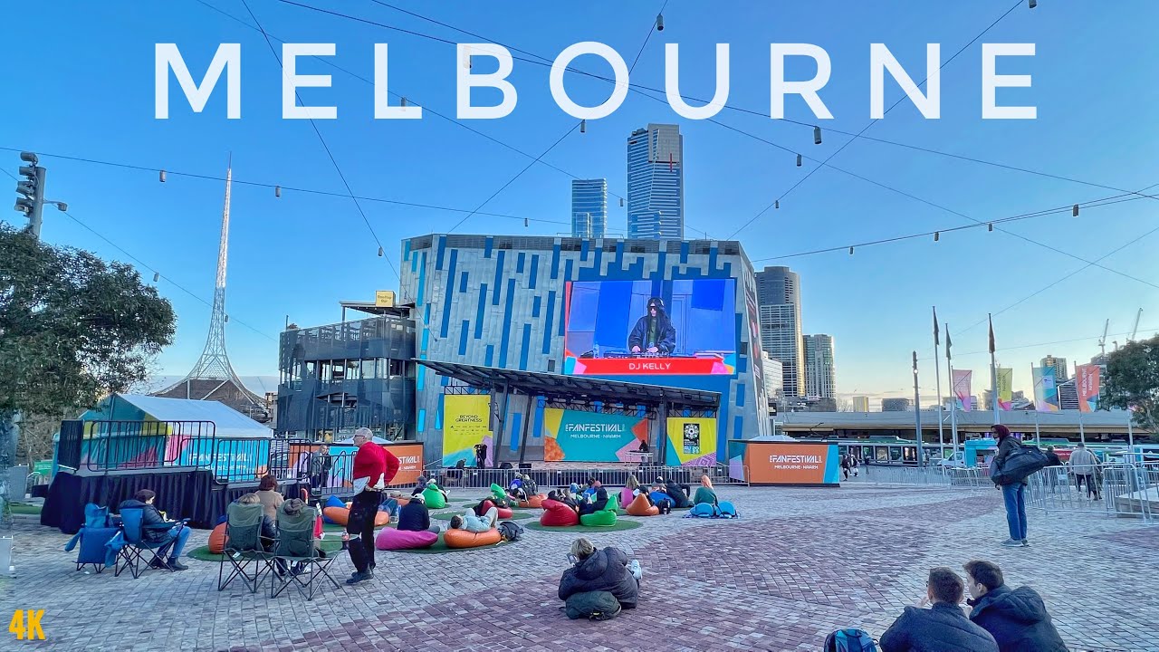Melbourne City Walk | Southbank to Flinders St Station | Fed Square | Australia Walking Tour 4K 2023