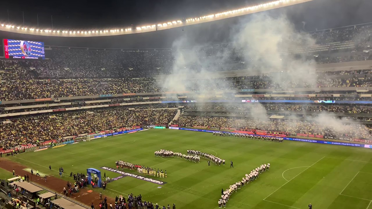 Final América vs Monterrey (himno nacional y pirotecnia)