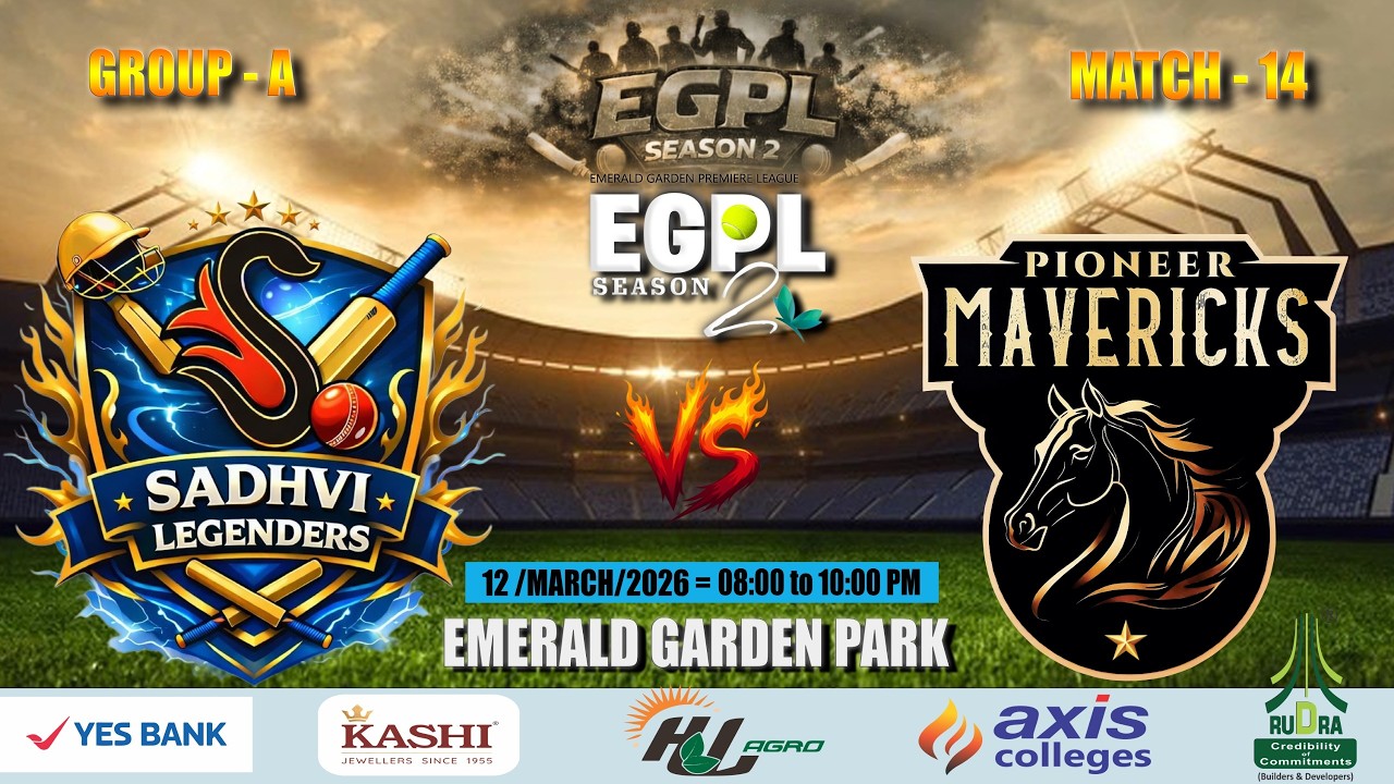 Live: SADHVI LEGENDERS VS PIONEER MAVERICKS