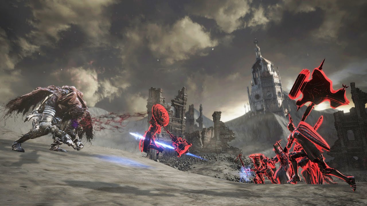 All Red Phantoms VS Slave Knight Gael