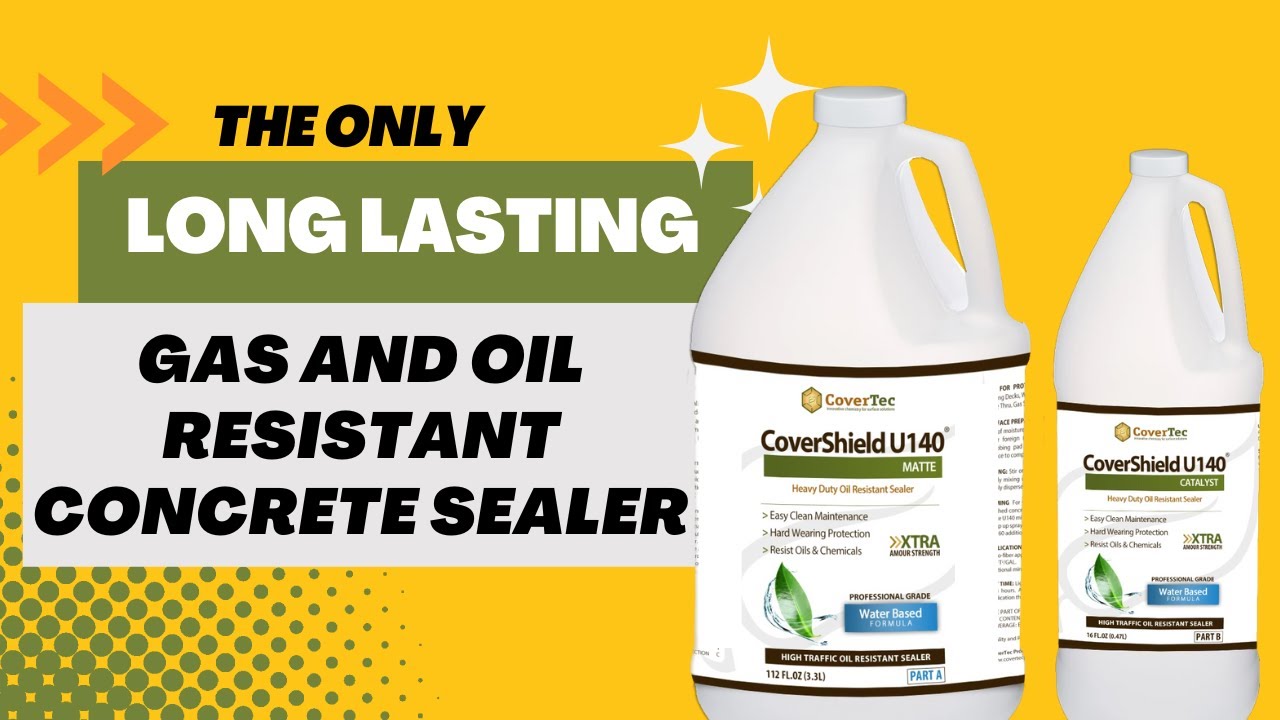 Gas And Oil Resistant Concrete Sealer &ndash; CoverShield U140 Matte Finish from CoverTec Products
