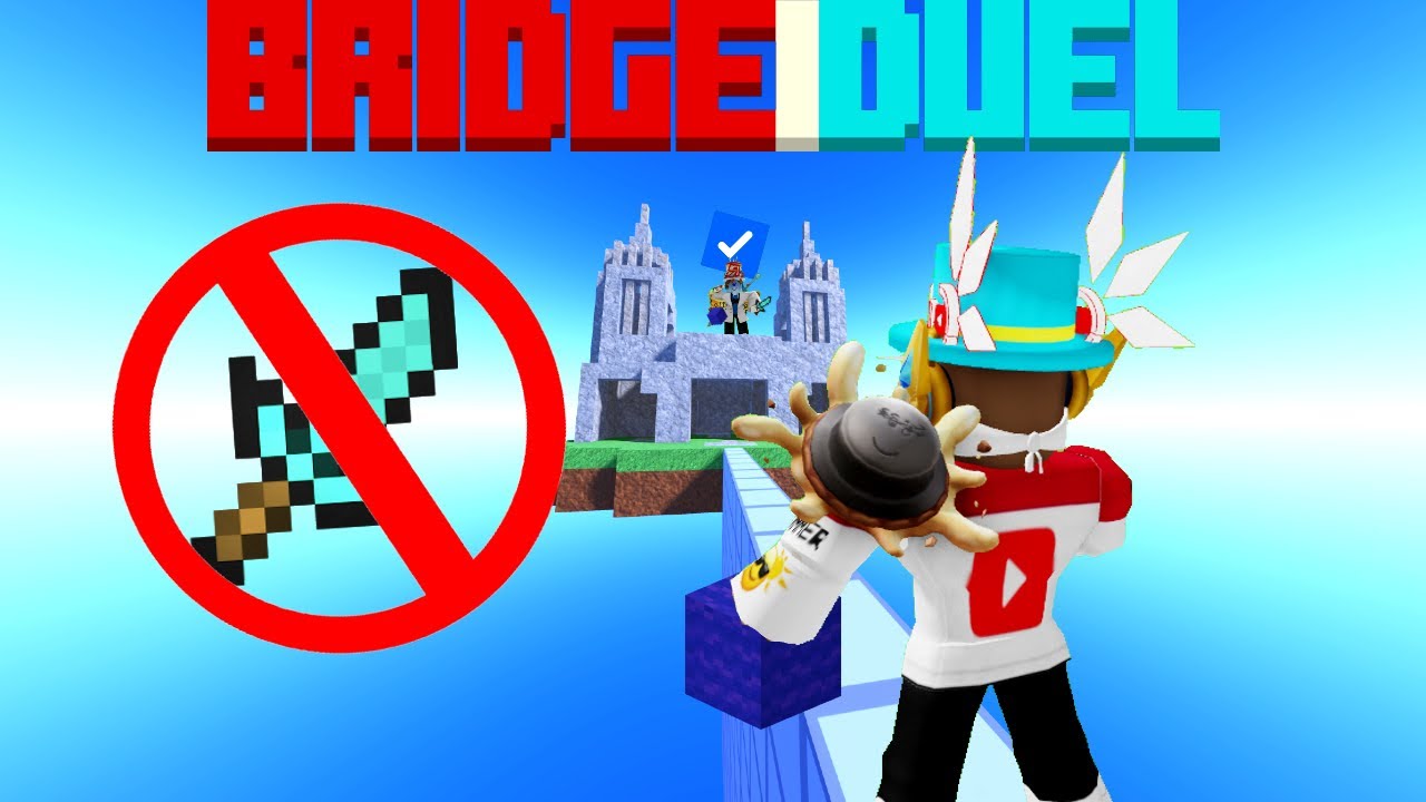 Roblox Bridge Duel But I CAN'T USE MY SWORD..