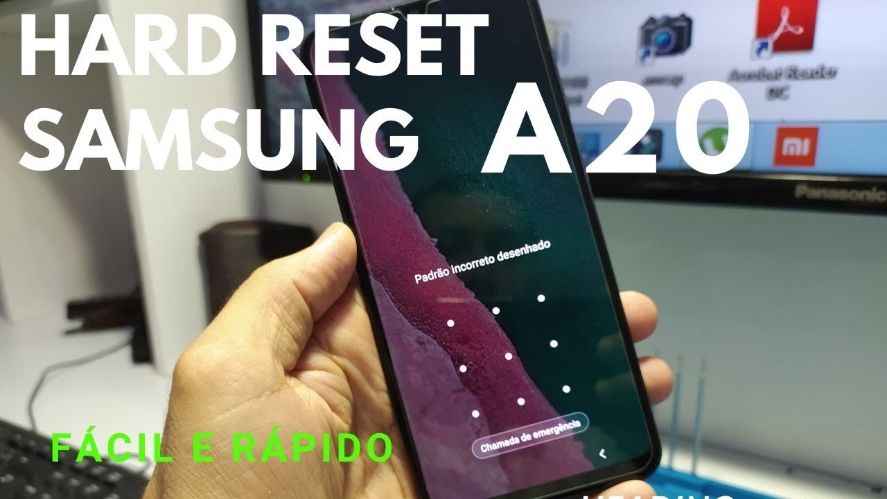 HARD RESET SAMSUNG GALAXY A20 #RESETAR FORMATAR TIRAR SENHA OU PIN DESBLOQUEAR