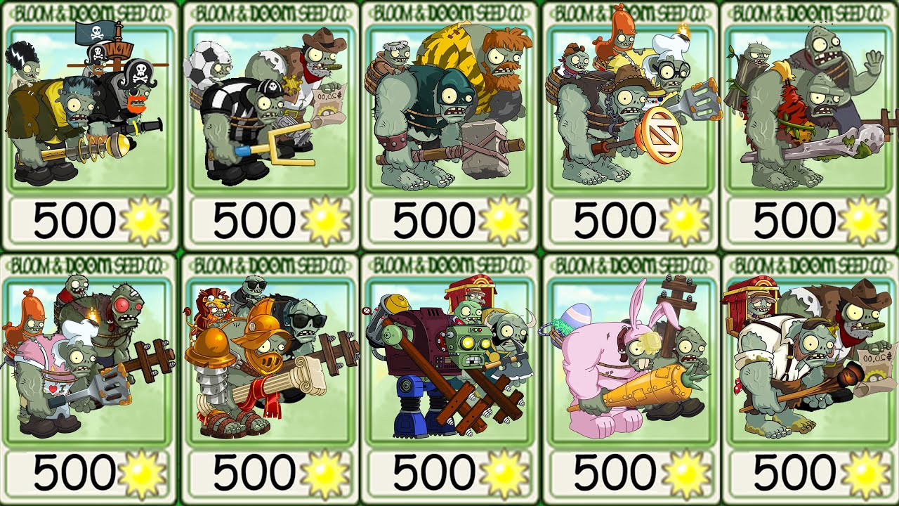 PvZ 2 Tournament - 32 Random Gargantuar Zombies – Will The best Couple win cup? Zombie vs Zombie