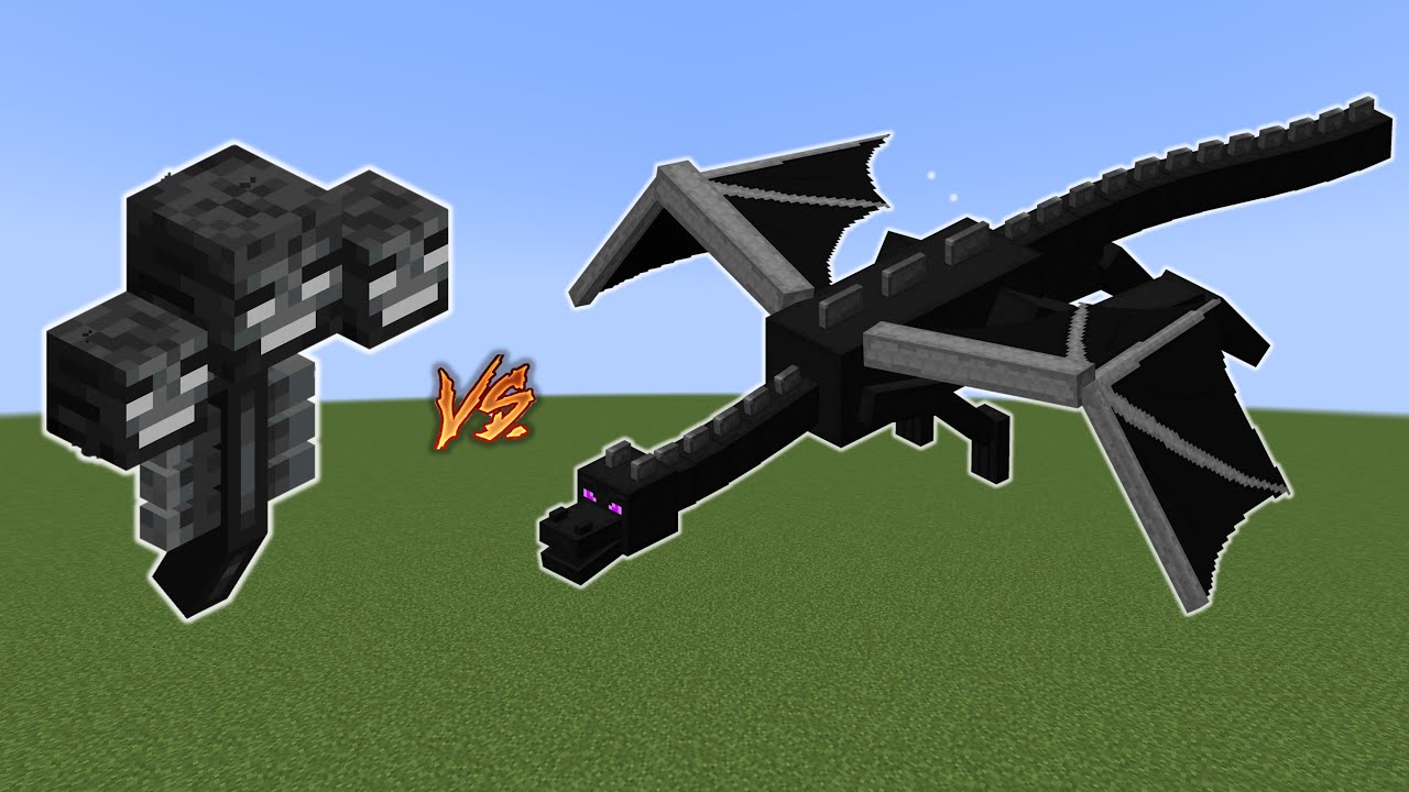 Wither vs Ender Dragon. Can a wither defeat Ender Dragon? Who will win?