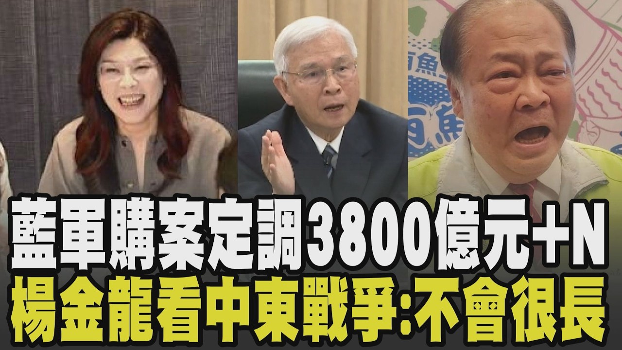鄭麗文餐敘定調3800億元+N 黨版軍購案有效合理! 楊金龍指中東戰爭