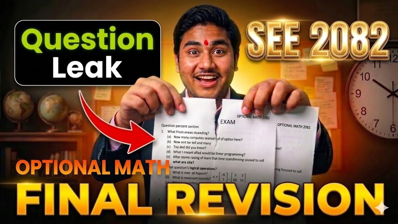 SEE 2082 Opt Math Final Paper Leak? 😱 | Class 10 Optional Math Final Revision 🔥