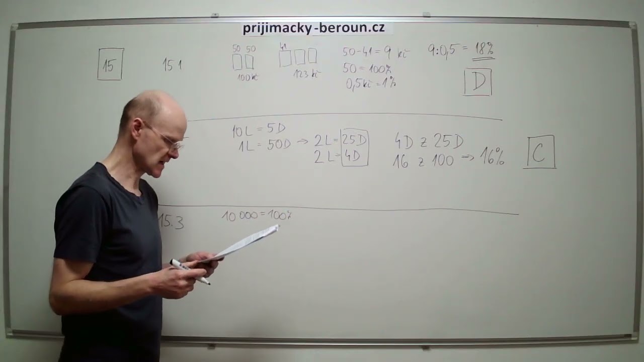 Cermat přijímačky nanečisto 2026 matematika - PŘÍKLAD 15