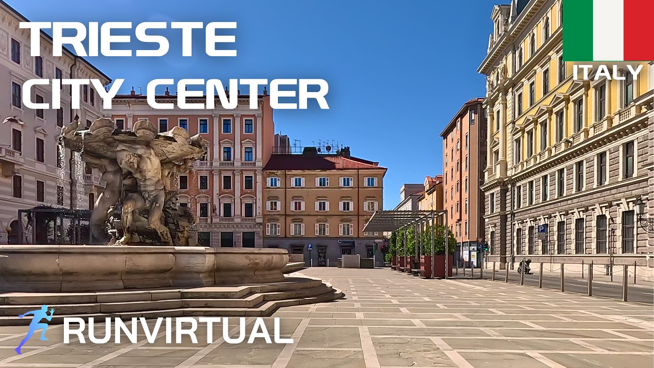 Virtual Run in Italy: Trieste City Center [4K 60 FPS]
