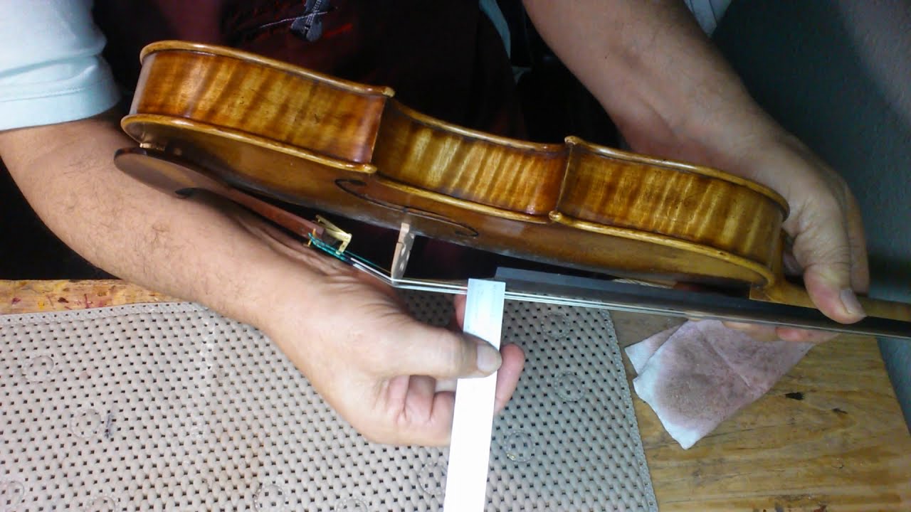 Reemplazo de puente al violín video#23