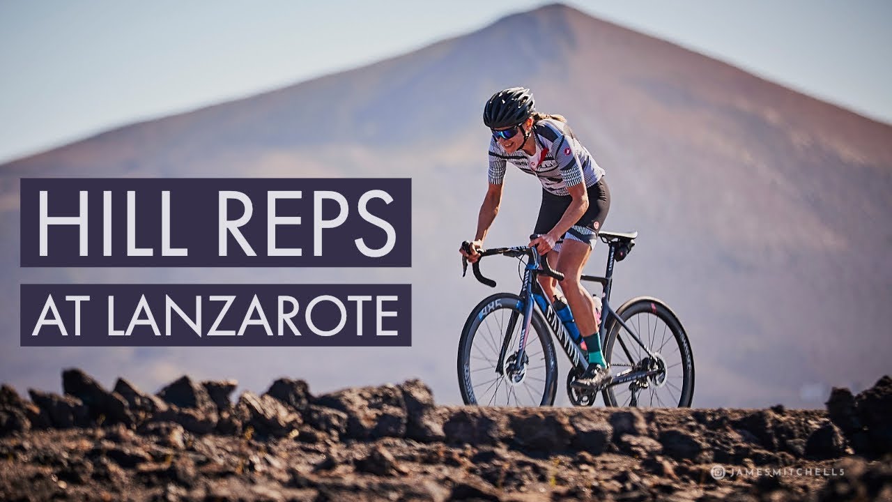 Training Camp at Lanzarote - Bike Session with Hill Reps | Subtitles | 4K