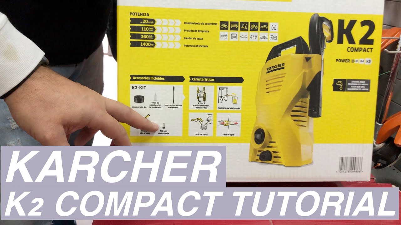 COMO USAR HIDROLAVADORA KARCHER K2 COMPACT . TE EXPLICAMOS LOS PRIMEROS PASOS PARA EL USO CORRECTO.