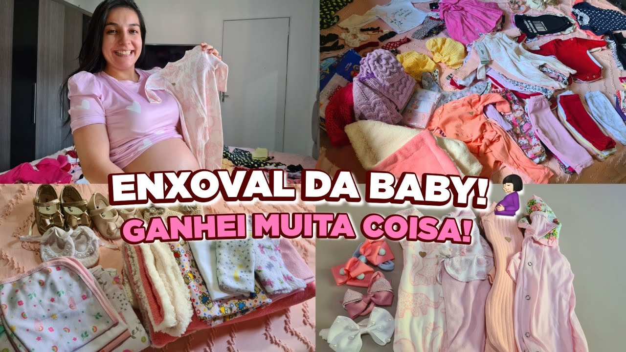 ENXOVAL DA BEBÊ - GANHEI MUITAS ROUPAS😭🙏DEUS É MARAVILHOSO !