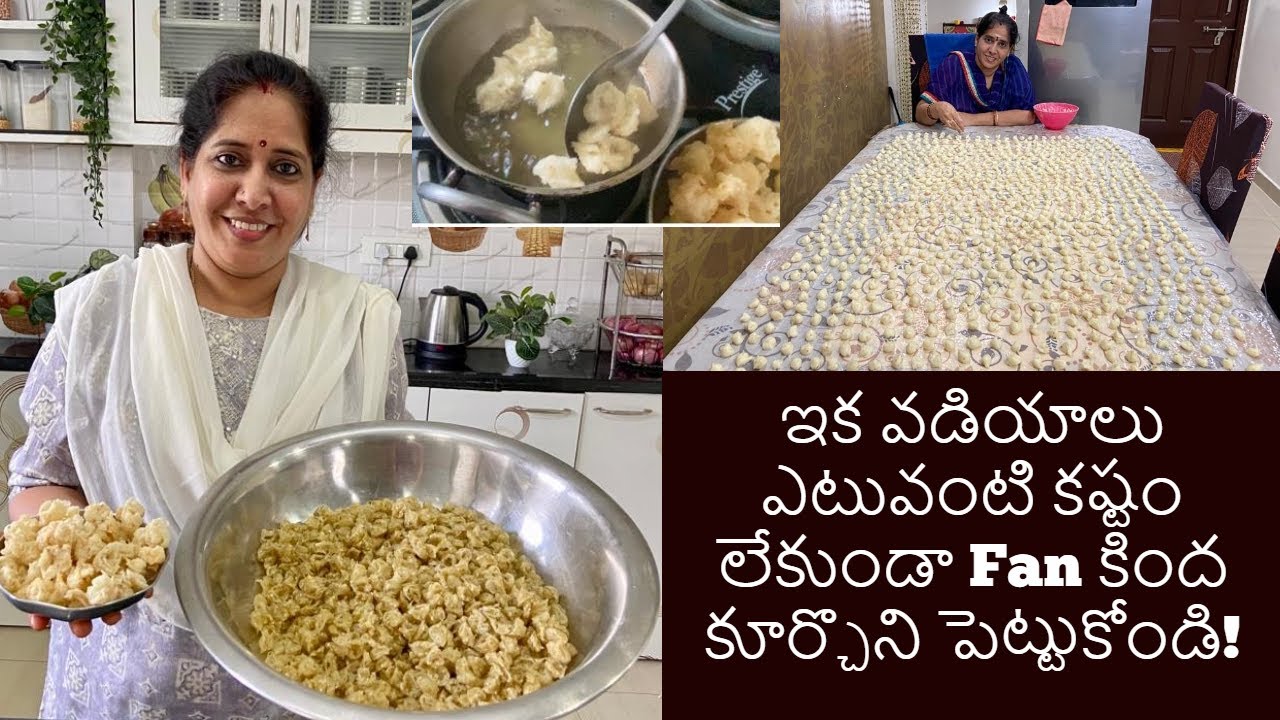 ఆడుతూ పాడుతూ పెట్టేస్కునే వడియాలంటే నమ్ముతారా|Vadiyalu Recipes|Rice Vadiyalu|Saggubiyyam Vadiyalu