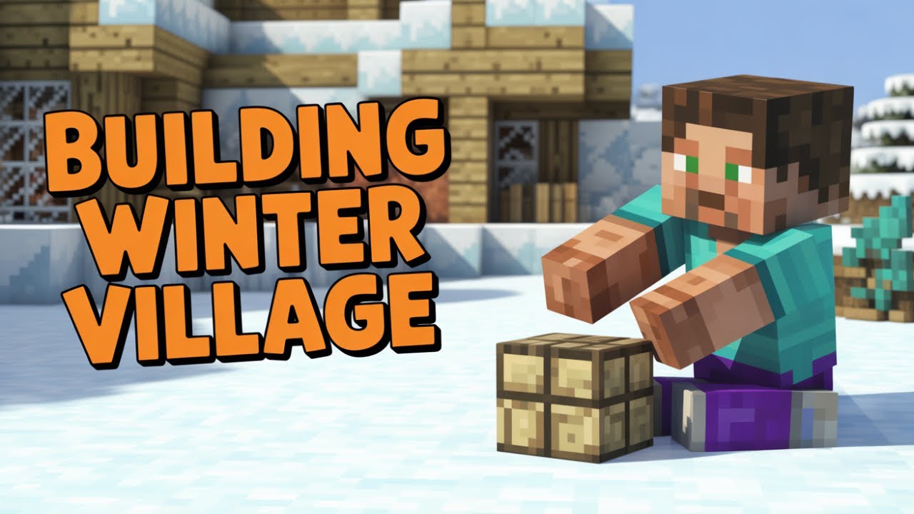 Cute Winter Town Build ❄️ Anak 8 Tahun Main Minecraft LIVE
