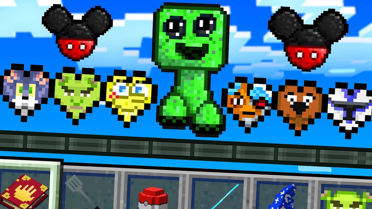 Minecraft, but there's Cartoon Hearts || Minecraft Mods ||Minecraft gameplay