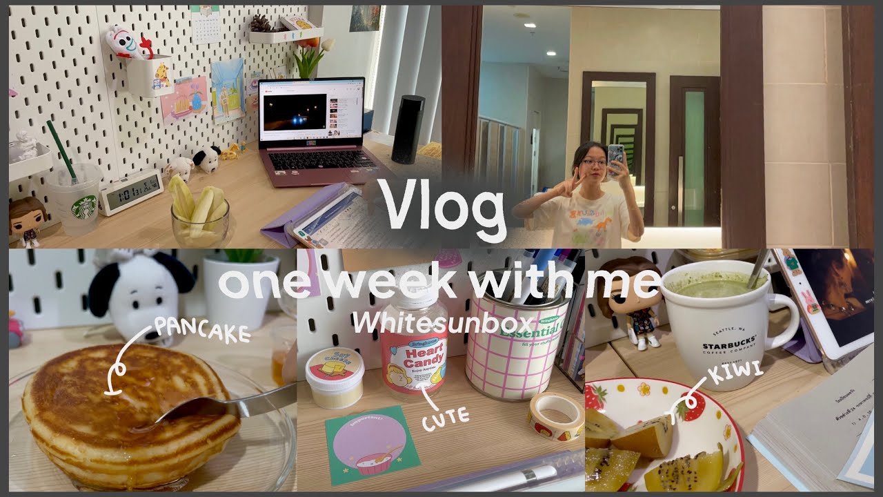 Vlog 1 week 🪴 studying + eating pancake + homework | Whitesunbox
