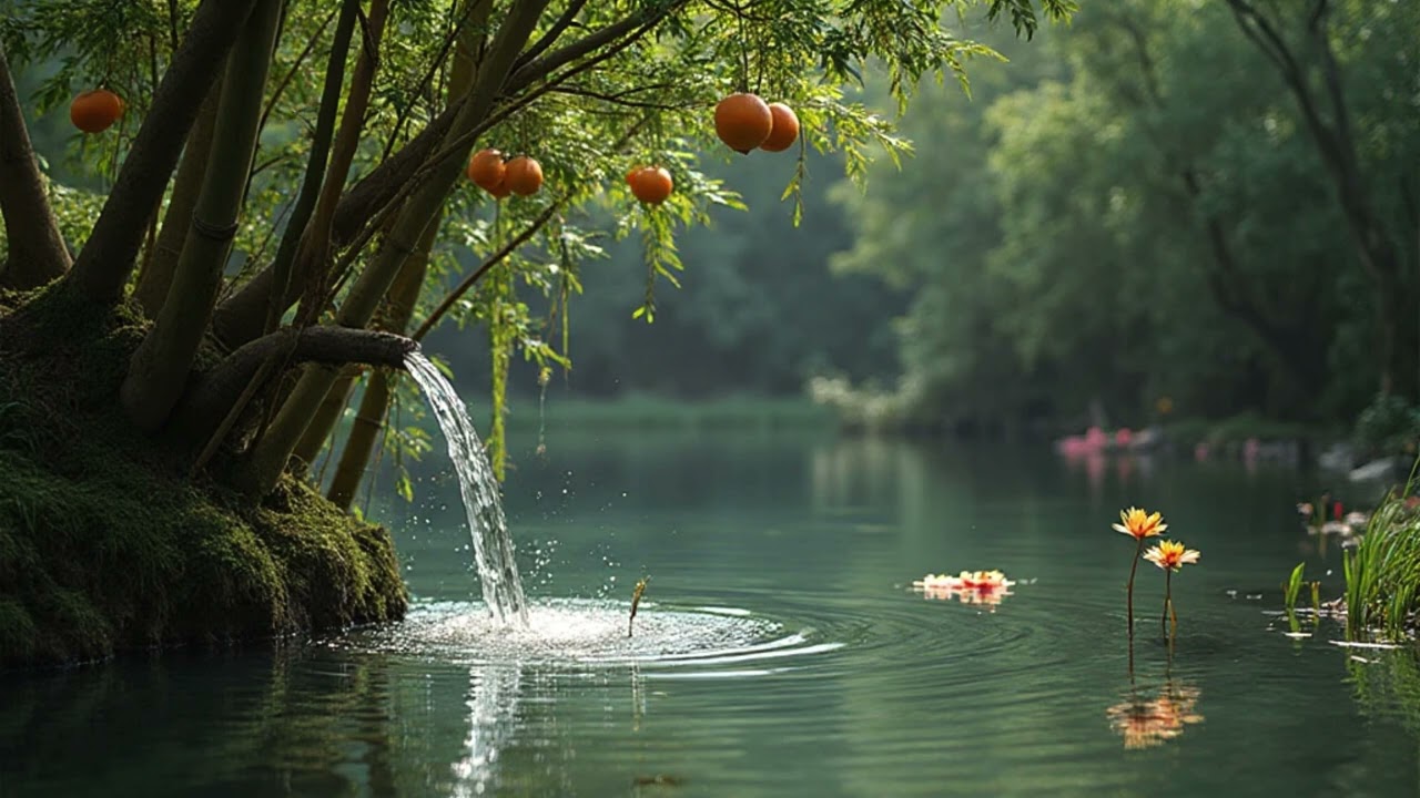 SLOW FLOWING RIVER | Relaxing, calm, accompanied by guitar and violin.