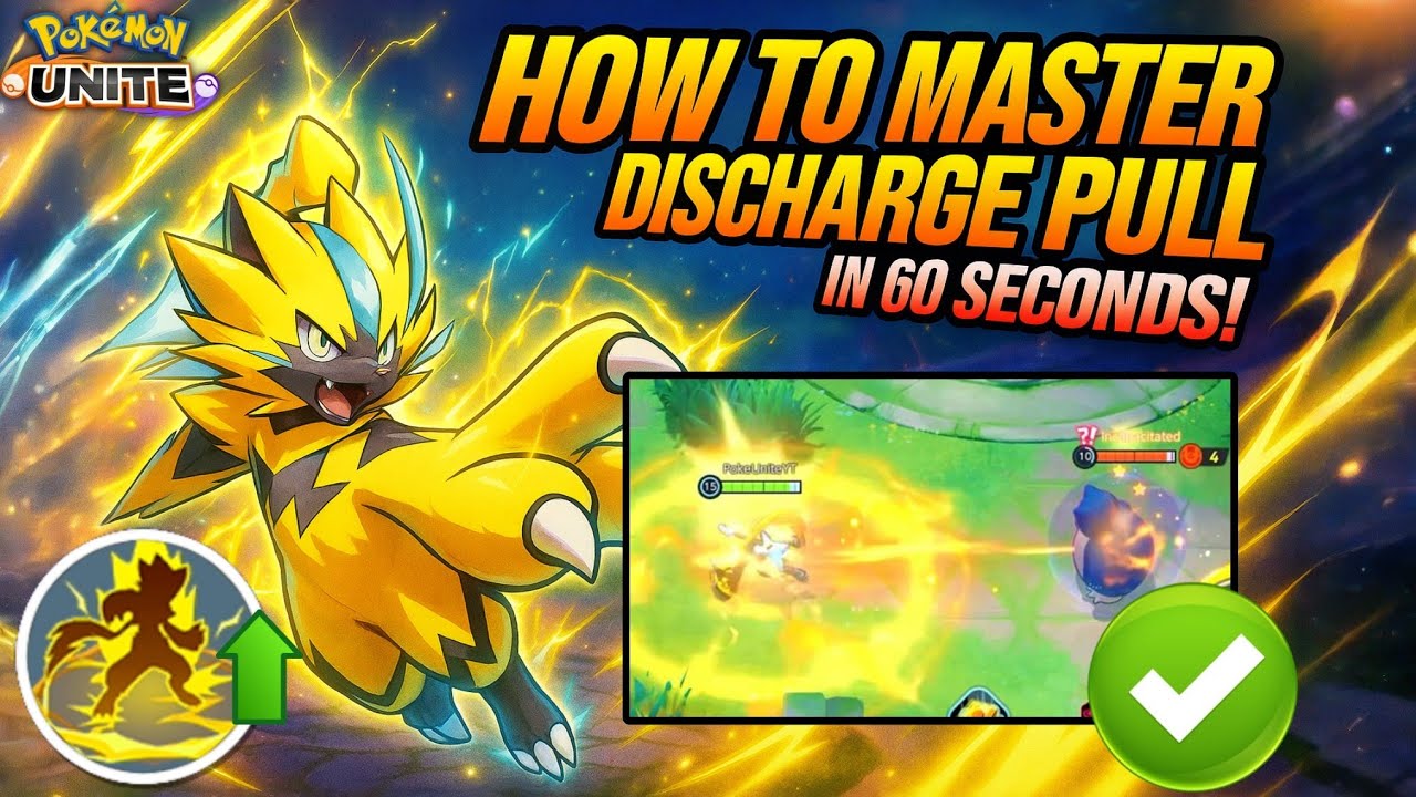 Learn Zeraora’s SECRET Discharge Pull Trick in 60 Seconds!😱 | Pokémon Unite Advanced Guide