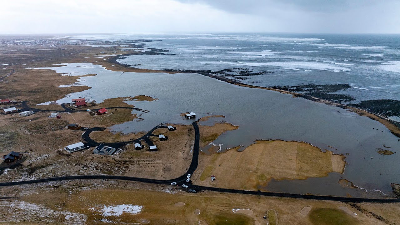 Sjávarflóð í Suðurnesjabæ 3. mars 2025