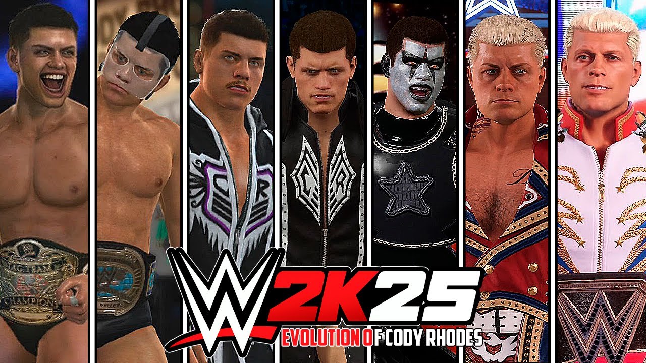 WWE 2K25 Cody Rhodes Entrance Evolution in WWE Games!