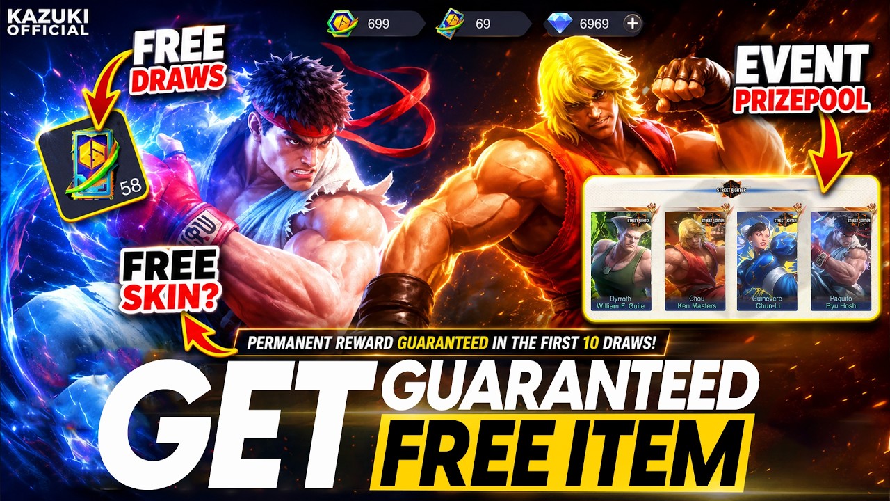 HOW TO GET FREE REWARDS FROM MLBB X STREET FIGHTER 6 COLLAB | RYU, KEN, GUILE & CHUN-LI SKINS