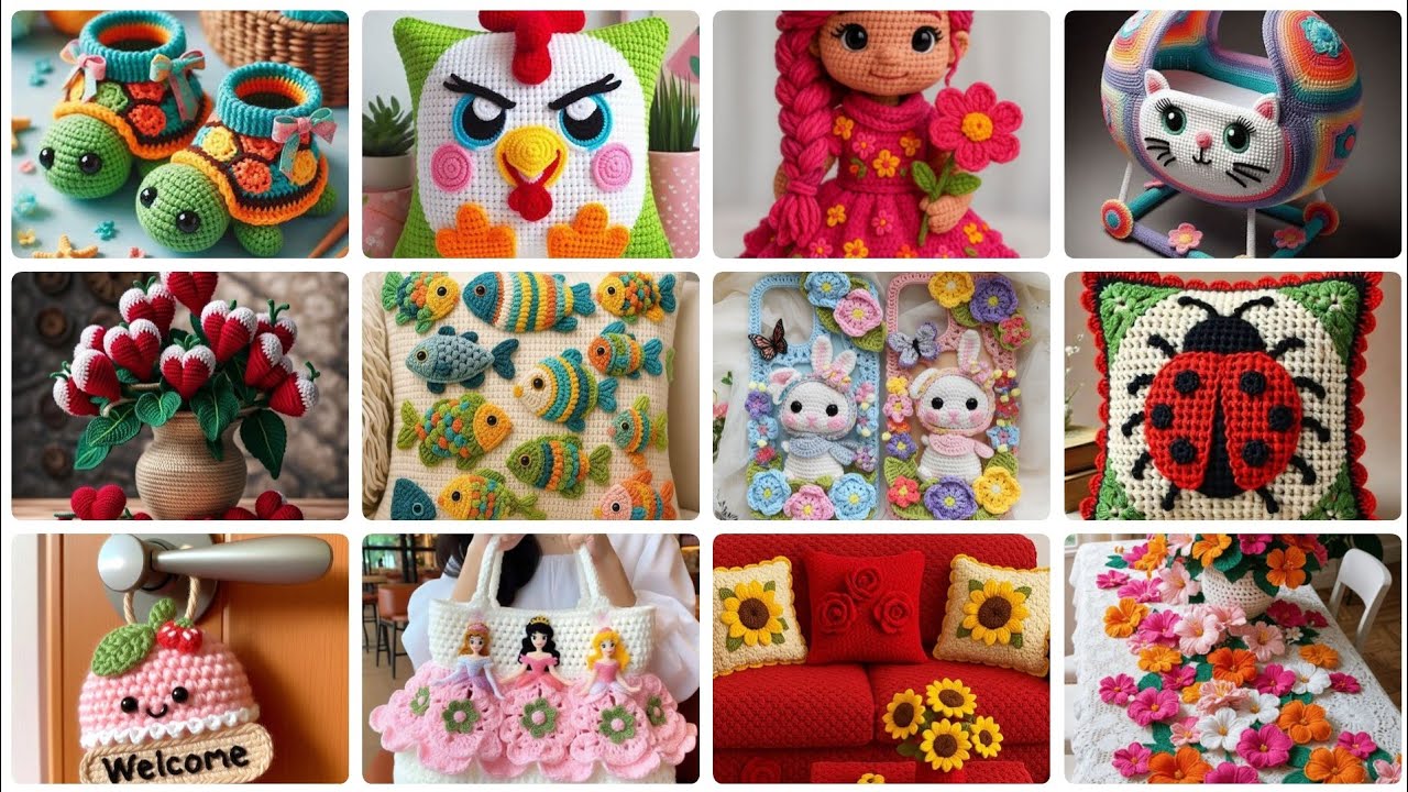 Maravillosas y hermosas ideas de patrones de crochet a mano para la decoración del hogar.