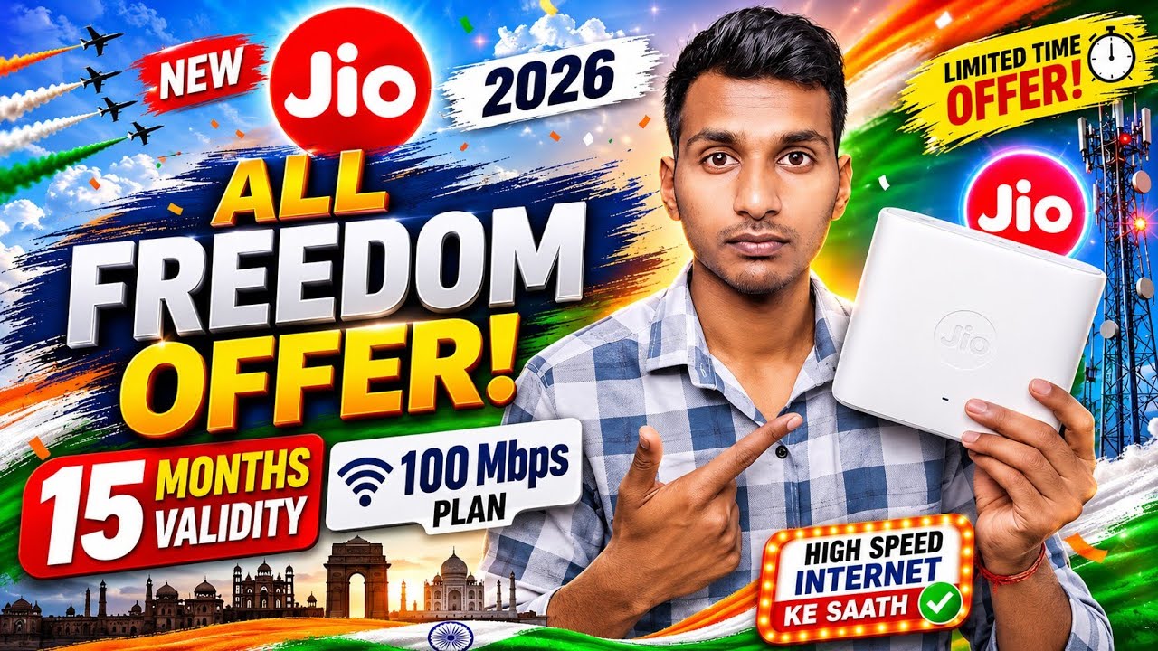 Jio AirFiber 🛜 - New Independence Offer FREE 15 Months 100 Mbps Plan | Book Online