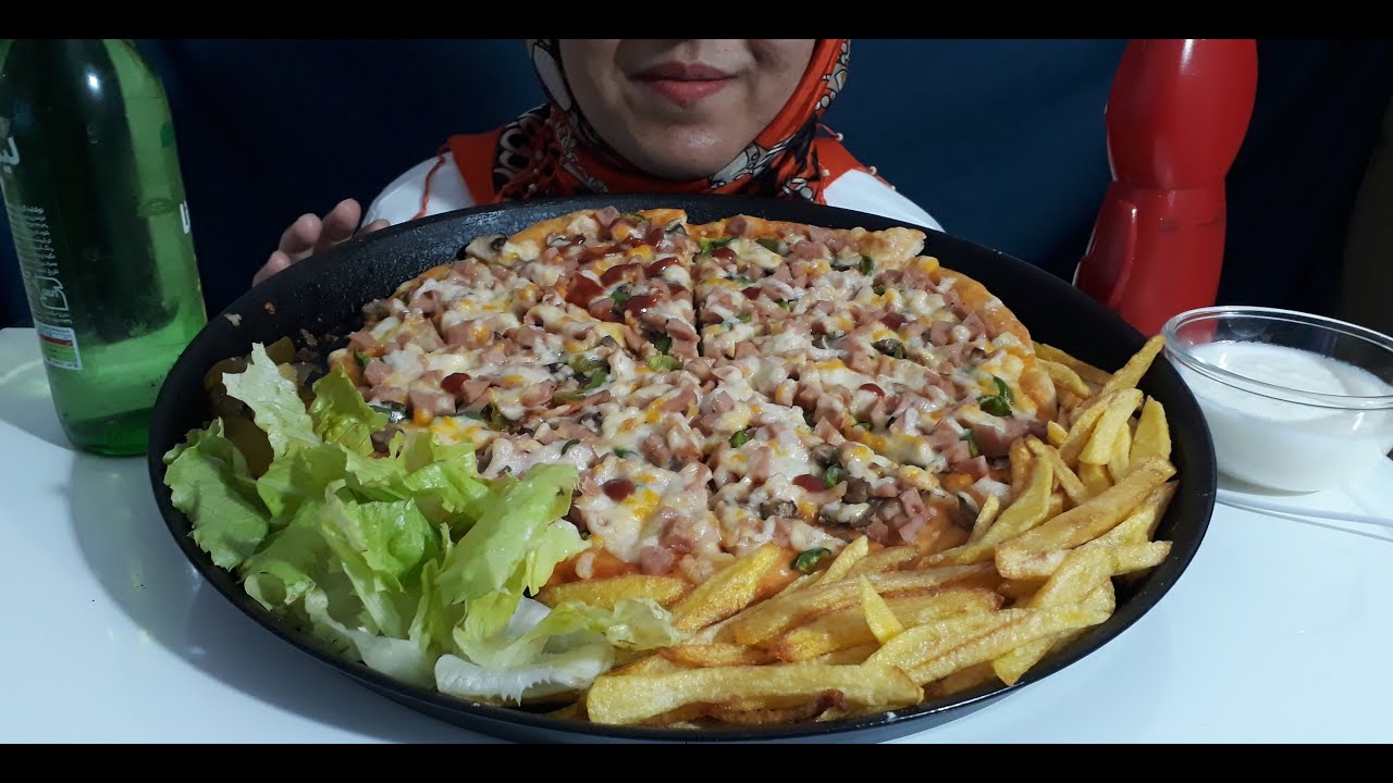 mukbang Eating pizza, french fries. Please like and subscribe.#food#world#asmr#foodie