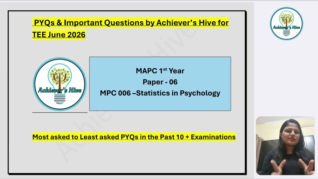 MPC 006 Important Questions with PYQs for June 2026 Exam
