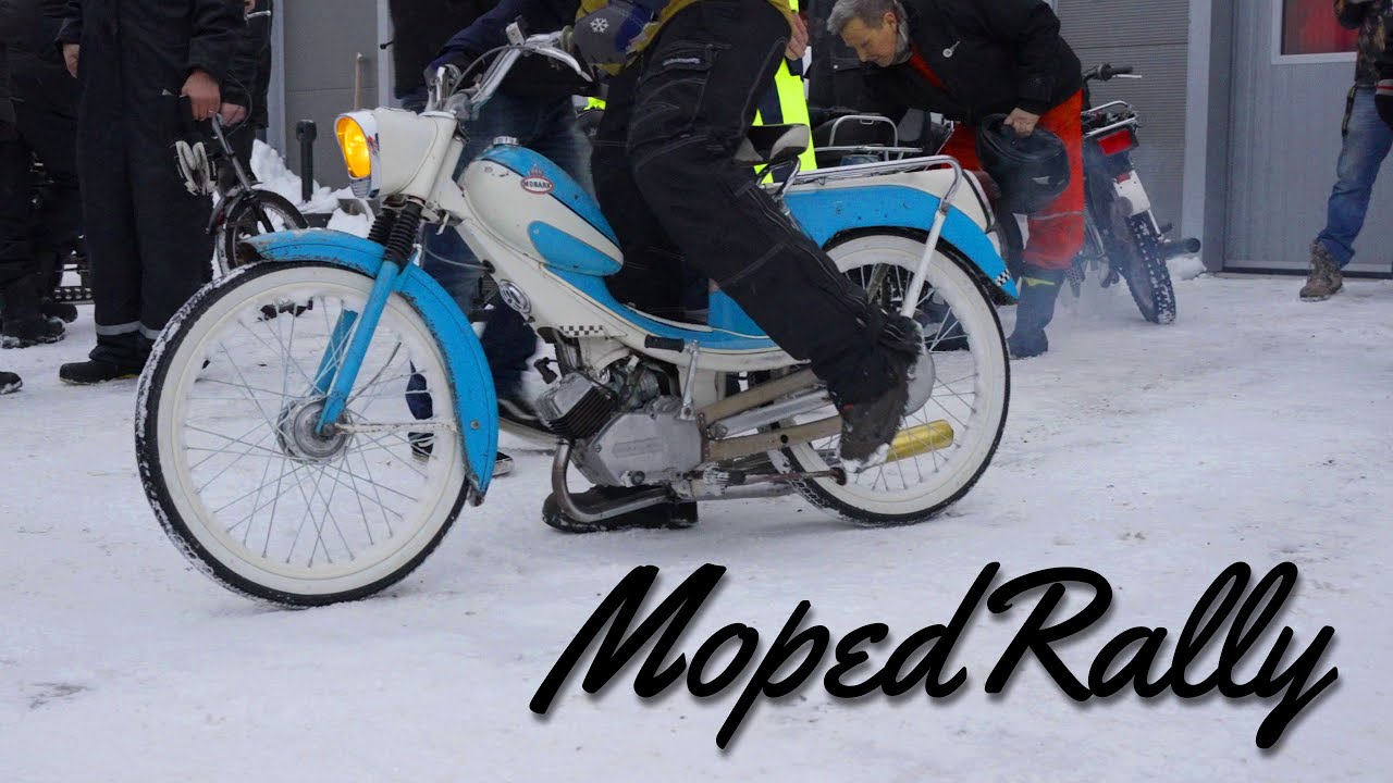 MopedRally Nyårsafton 2023 (Old Vintage mopeds cruising in the Winter) Borlänge Sweden 🇸🇪