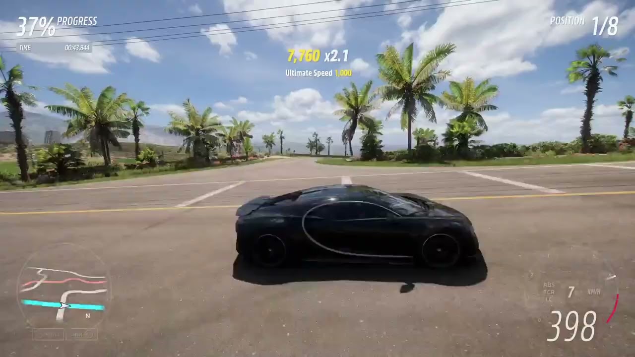 The Crew 2 Bugatti Chiron black edition Pro Settings (2017) (max 320)