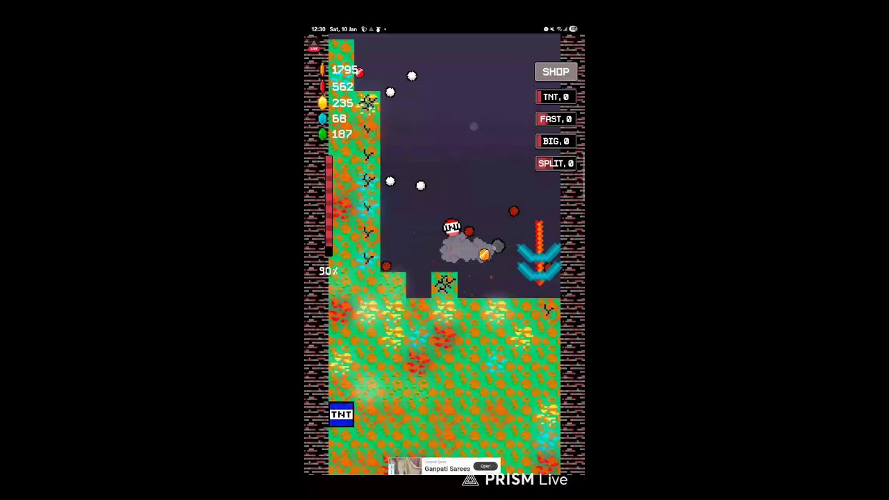 Minecraft Falling Pickaxe ⛏️ Live #shorts