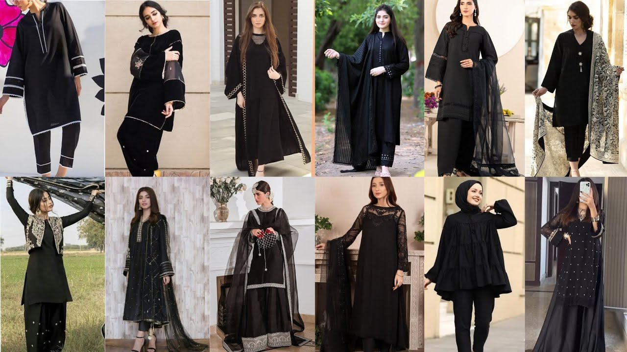 most beautiful black dress designs|black plain suit | Eid dress design 2025 for girl@IJfashionworld