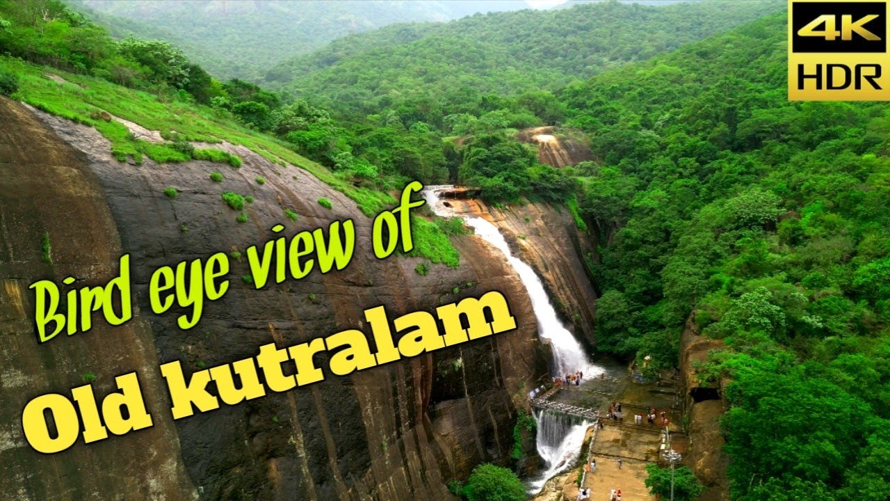 Bird eye view of old kutralam 🦅🤩! first time reveal in upper side waterfalls !