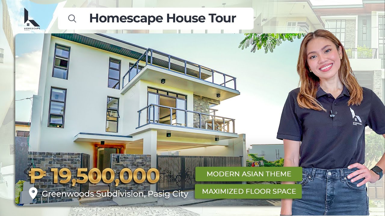 House Tour PG19 | 3-storey Modern Asian Home for sale in Greenwoods Subd. Pasig City