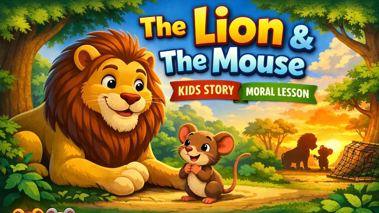 The Lion and The Tiny Mouse – Bedtime Story for Kids”