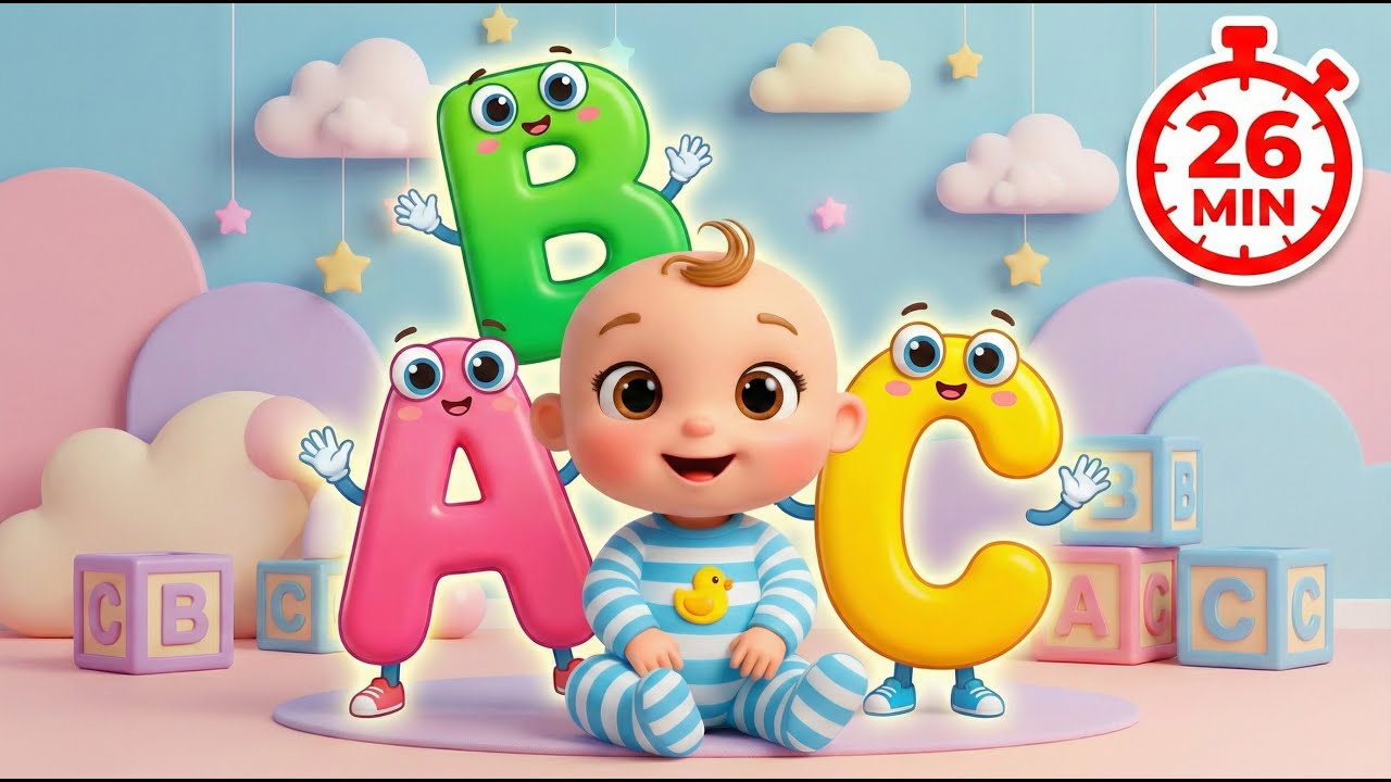 ABC Song + Phonics Song | 26 Minutes Non-Stop Alphabet