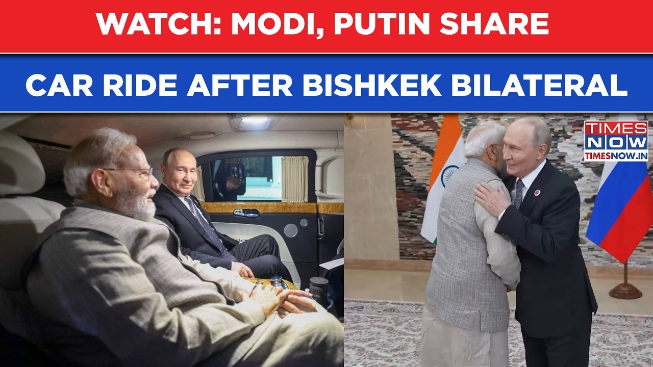 PM Modi, Vladimir Putin Share Car Ride To Nomad Games After Key Bilateral Talks In Bishkek | WATCH