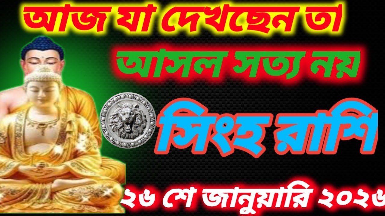 সিংহ রাশি ২৬ শে জানুয়ারি: আজ যা দেখছেন, তা আসল সত্য নয়!বাস্তবতা লুকিয়ে আছে আড়ালে