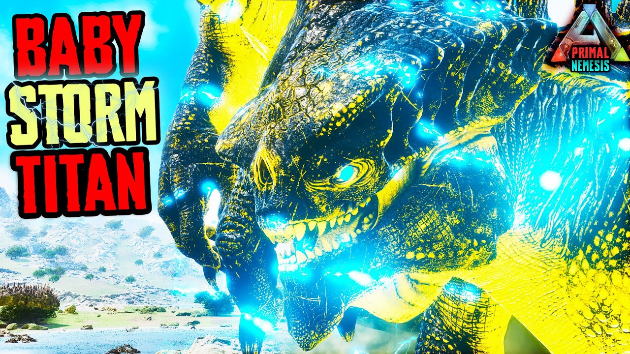 mijn eigen baby storm titan😳 (ARK Primal Nemesis)